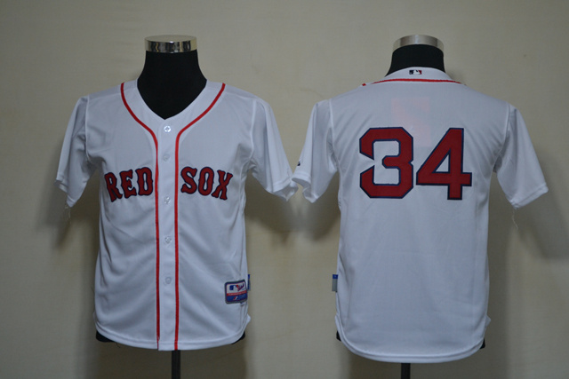 MLB Boston Red Sox #34 Kids Jersey - White