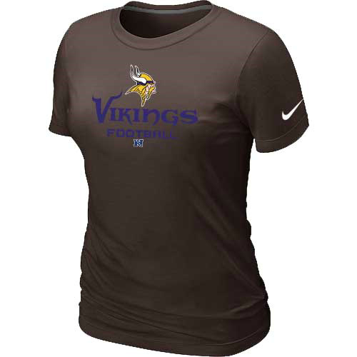  Minnesota Vikings Brown Womens Critical Victory TShirt 64 