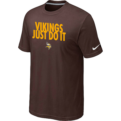 NFL Minnesota Vikings Just Do It Brown TShirt 22 