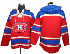 Montreal Canadiens Blank Red Hoodi Jersey