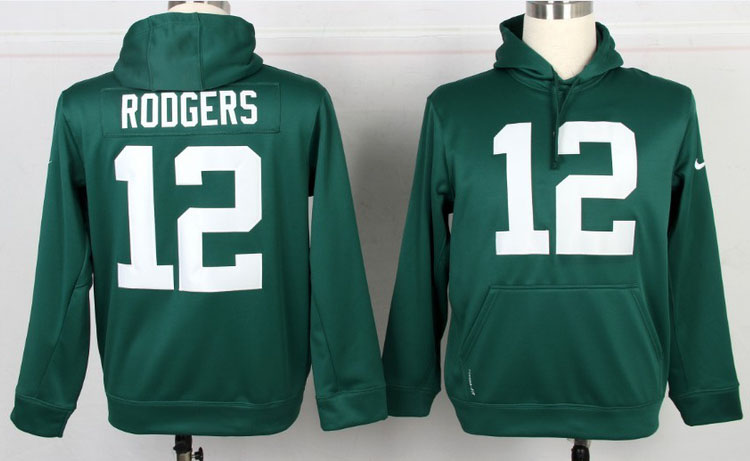 Nike NFL Green Bay Packers #12 Rodgers Green Hoodie