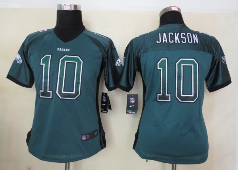 Women 2013 NEW Nike Philadelphia Eagles 10 Jackson Drift Fashion Green Elite Jerseys