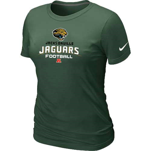  Jacksonville Jaguars D- Green Womens Critical Victory TShirt 44 