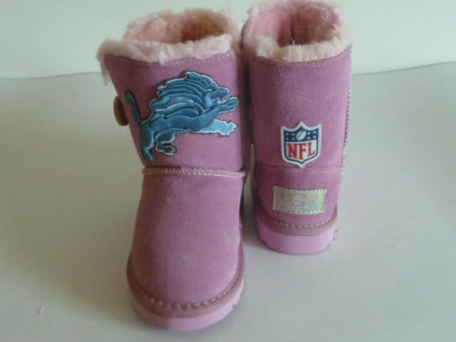 Youth Detroit Lions Boots Pink