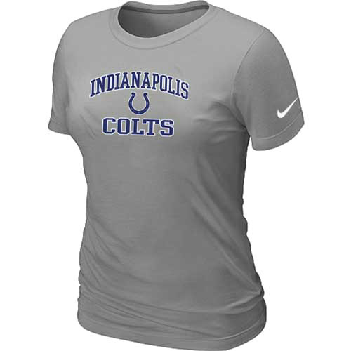  Indianapolis Colts Womens Heart& Soul L- Grey TShirt 27 