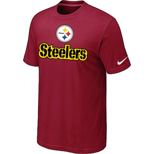  Nike Pittsburgh Steelers Authentic Logo TShirt Red 89 