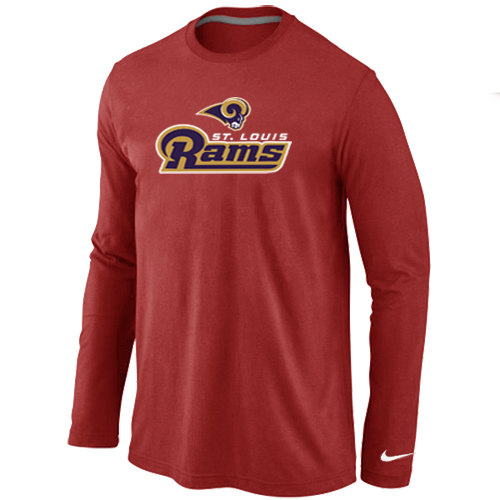 Nike St.Louis Rams Authentic Logo Long Sleeve T-Shirt RED