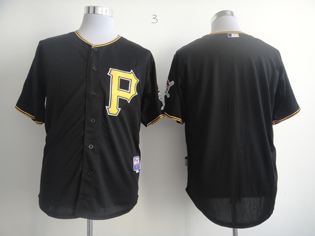 Pittsburgh Pirates #0 Blank Jersey-Black