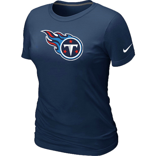  Tennessee Titans D- Blue Womens Logo TShirt 52 