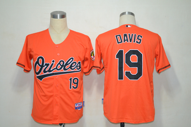 MLB Baltimore Orioles 19 Davis Orange Jersey Cool Base