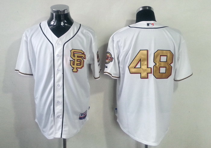 MLB San Francisco Giants #48 Pablo Sandoval 2013 Cream With Gold Jersey