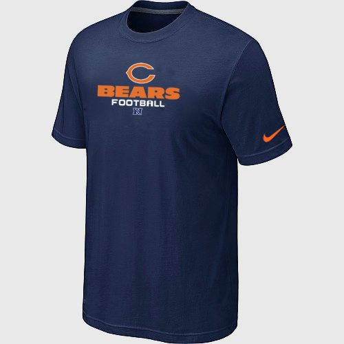  Nike Chicago Bears Sideline Legend Authentic Fontlogo TShirtblue 124 