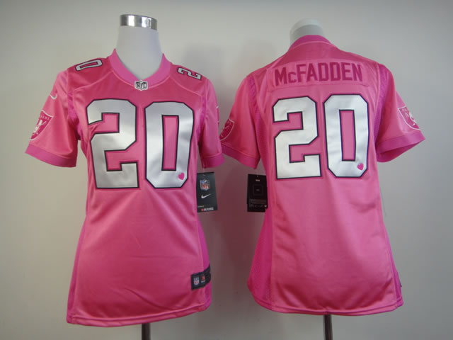 NFL Oakland Raiders #20 McFadden Women Pink Jersey