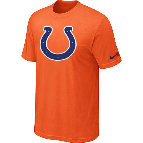  Indianapolis Colts Sideline Legend Authentic Logo TShirt Orange 87 