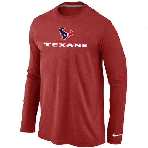 Nike Houston Texans Authentic Logo Long Sleeve T-Shirt RED
