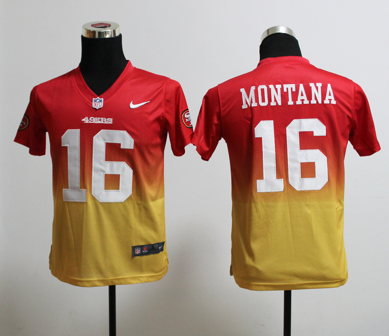 Nike NFL San Francisco 49ers #16 Montana Drift Fashion II Youth Jersey