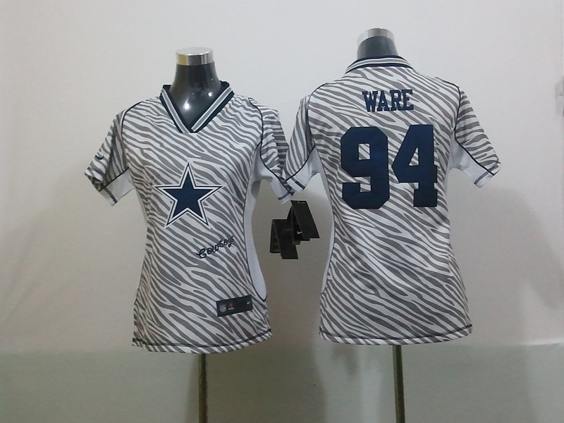 Dallas Cowboys #94 Ware Women Zebra Jersey