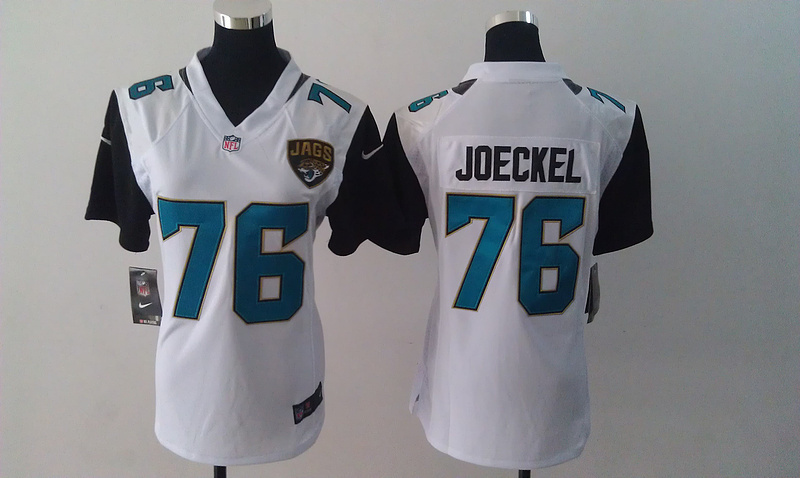 Women 2014 NEW Nike Jacksonville Jaguars 76 Joeckel White Jerseys