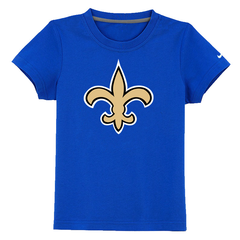 New Orleans Saints Authentic Logo Youth T Shirt Blue