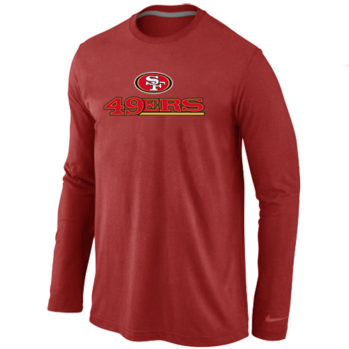 Nike San Francisco 49ers Authentic Logo Long Sleeve T-Shirt RED