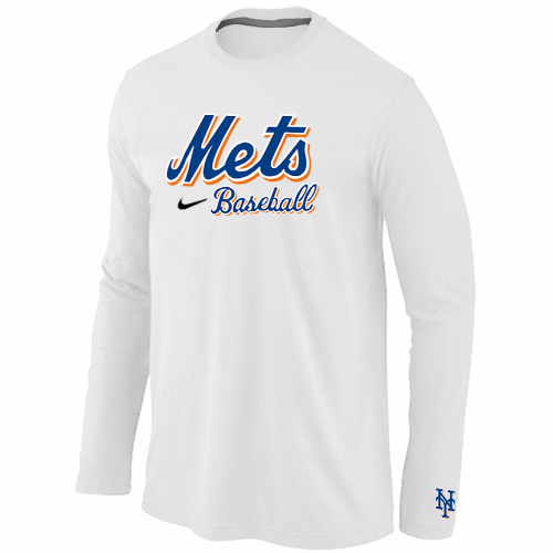 Nike New York Mets Long Sleeve T-Shirt White