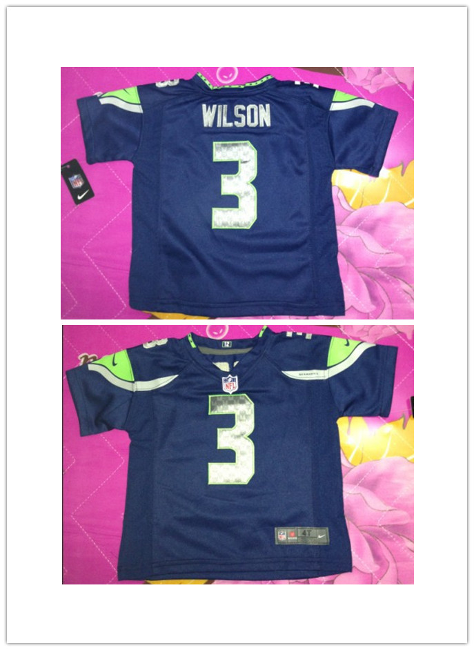 NFL Nike Seattle Seahawks #3 Wilson Blue Infant Jersey