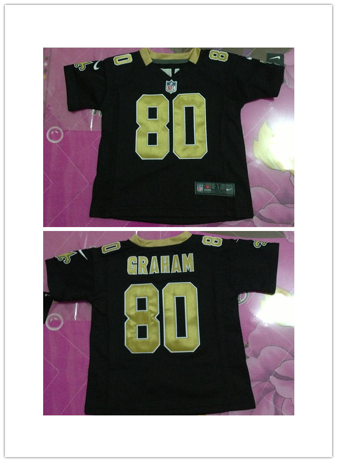 NFL Nike New Orleans Saints #80 Graham Black Infant Jersey