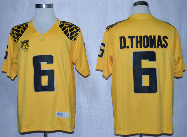 NCAA Oregon Ducks #6 DeAnthony Thomas Yellow Jersey