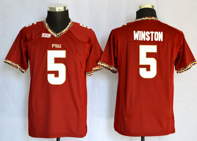 NCAA Florida State Seminoles #5 Jameis Winston Red Youth Jersey