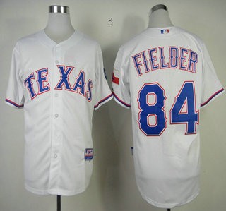MLB Texas Rangers #84 Prince Fielder White Jersey