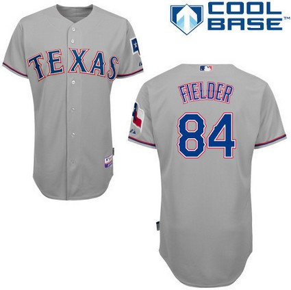 MLB Texas Rangers #84 Prince Fielder Grey Jersey
