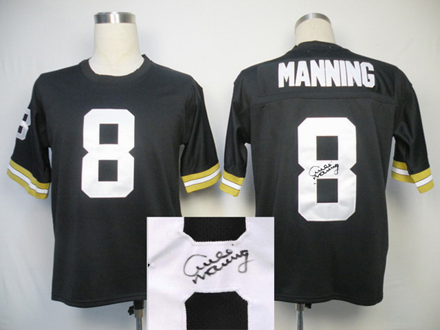 Mitchell & Ness New Orleans Saints Archie Manning #8 Signature Black Throwback Jersey