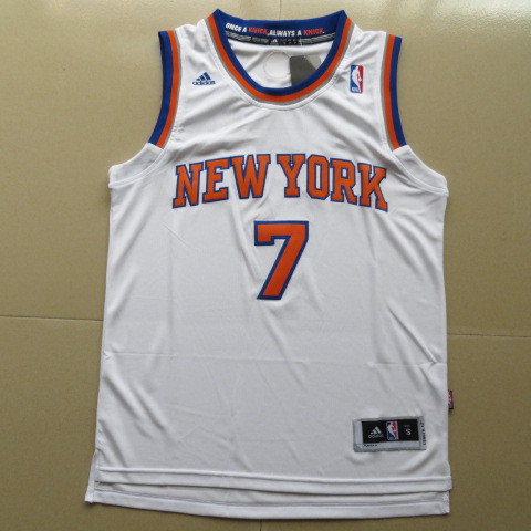 NBA New York Knicks #7 Anthony White Jersey Length2