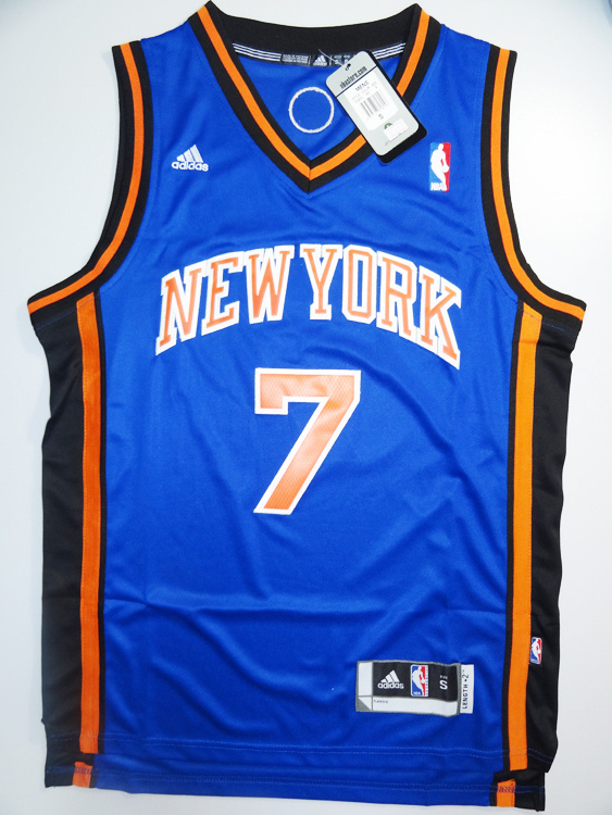 NBA New York Knicks #7 Blue Anthony Jersey Length2