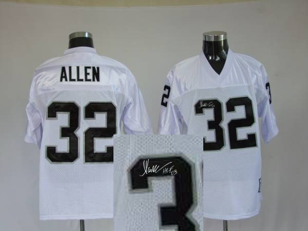 Mitchell and Ness Marcus Allen White Raiders #32 Signature Jersey