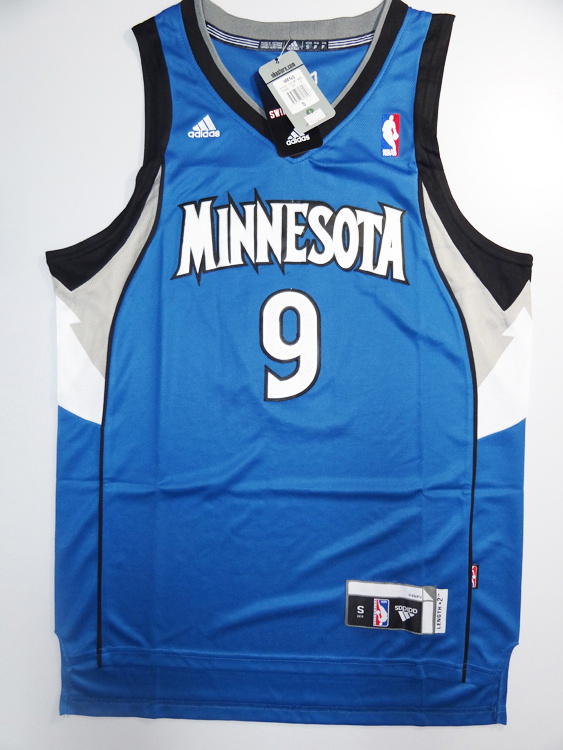 Minnesota Timberwolves #9 Rubio Blue Jersey Length2