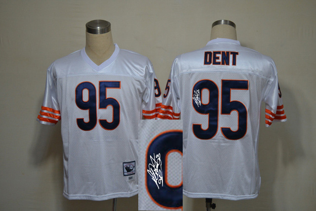 Mitchell & Ness Chicago Bears #95 Richard Dent Throwback Signature White Jersey