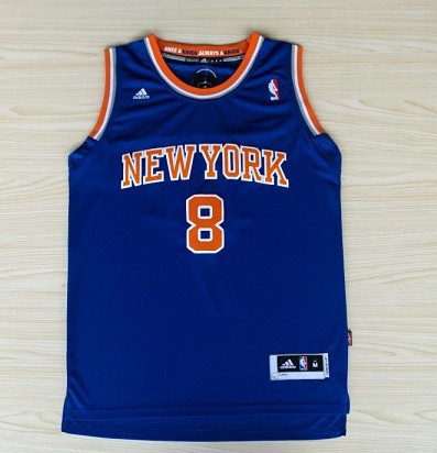 NBA New York Knicks #8 Smith Blue Jersey Length2