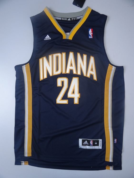 NBA Indiana Pacers Paul George #24 jersey blue Length2