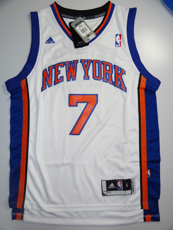 NBA New York Knicks White #7 Anthony Jersey Length2