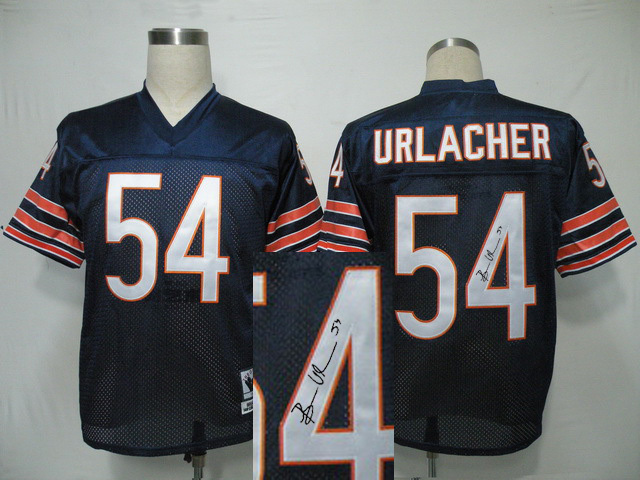 Mitchell & Ness Chicago Bears #54 Brian Urlacher Signature Blue Throwback Jersey