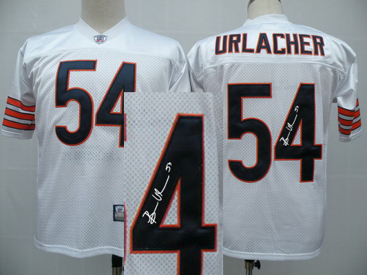 Mitchell & Ness Chicago Bears #54 Brian Urlacher Signature White Throwback Jersey