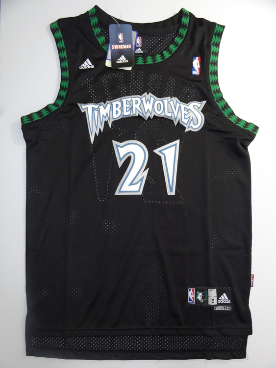 NBA Minnesota Timberwolves #21 Black Kevin Garnett Jersey