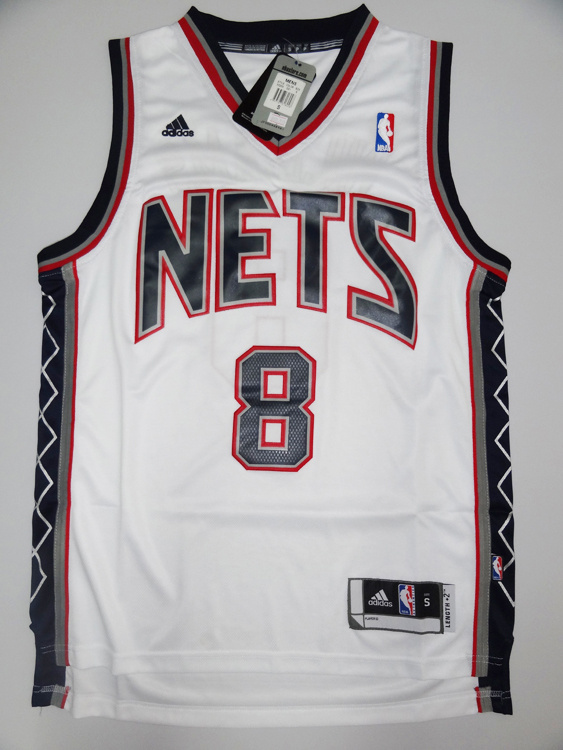 NBA New Jersey Nets #8 Williams White Jersey Length2