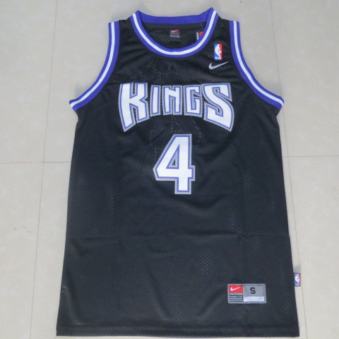 Sacramento Kings #4 Webber Black NBA jersey