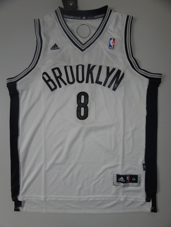 White NBA Brooklyn  Nets #8 Williams Jersey Length2