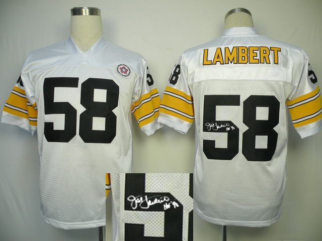Pittsburgh Steelers #58 Jack Lambert Throwback Signature Jersey