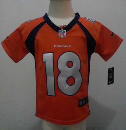 Nike Denver Broncos #18 Manning Orange Kids Jersey(2-4Y)