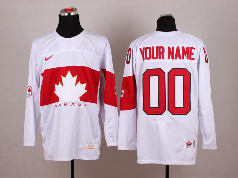 2014 Winter Olympic Team Canada Hockey Custom Jersey White Color