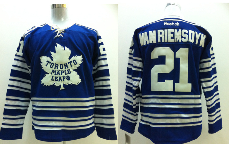 NHL Reebok Toronto Maple Leafs #21 Vanriemsdyk Blue Jersey